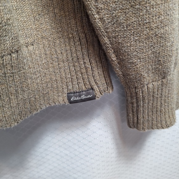EDDIE BAUER 90s Y2K Style Crewneck Sweater Sz XL/Tall Taupe Business Casual GUC! - Picture 4 of 8